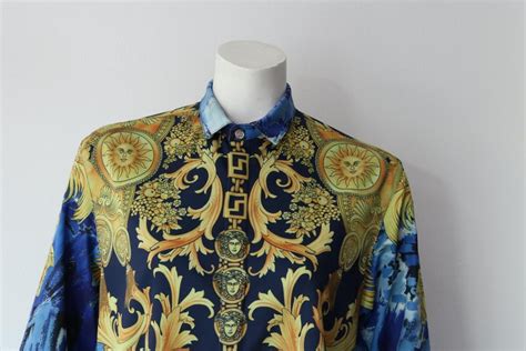 versace blouse heren goud|versace blue label.